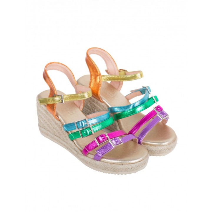 Sandalias Cuna Esparto Metalizada Colores