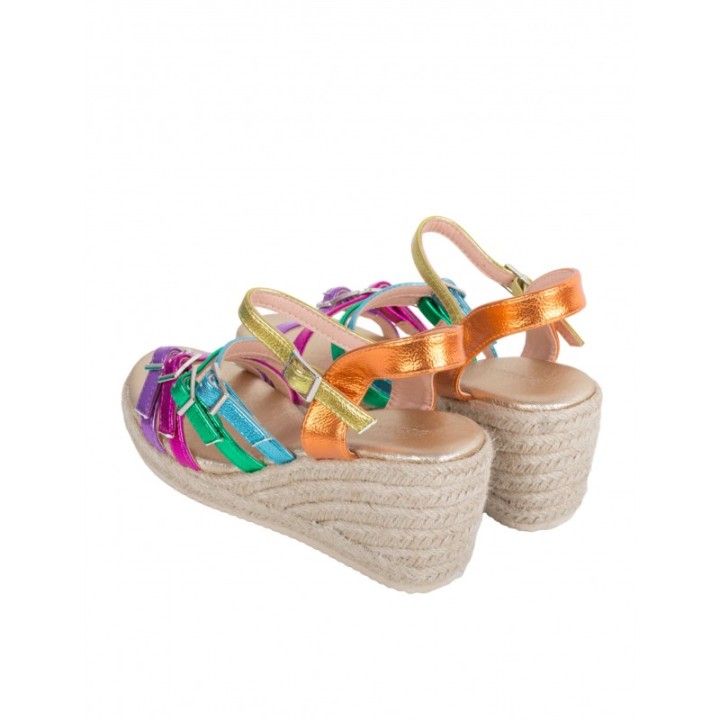 Sandalias Cuna Esparto Metalizada Colores