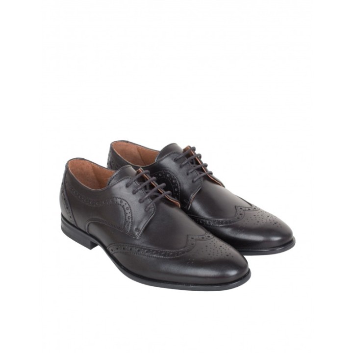 Blucher Vestir Piel Picados Negro PERA LIMONERA