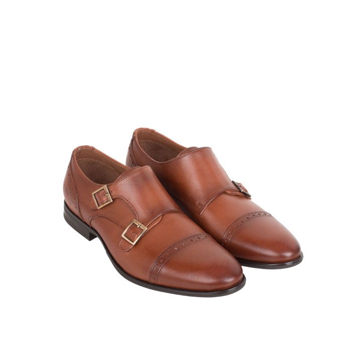 Zapatos Vestir Hebilla Camel PERA LIMONERA
