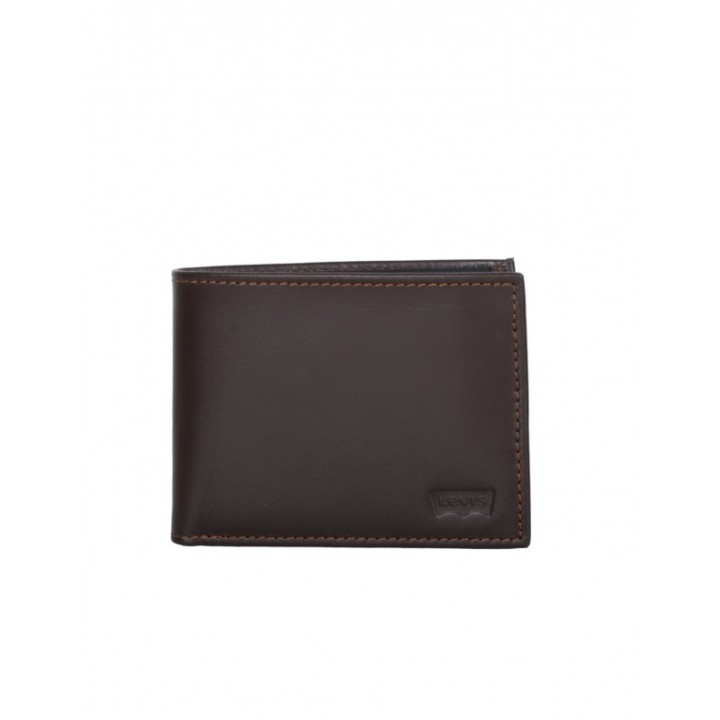 LEVIS Cartera Billetera Piel Marron Hombre