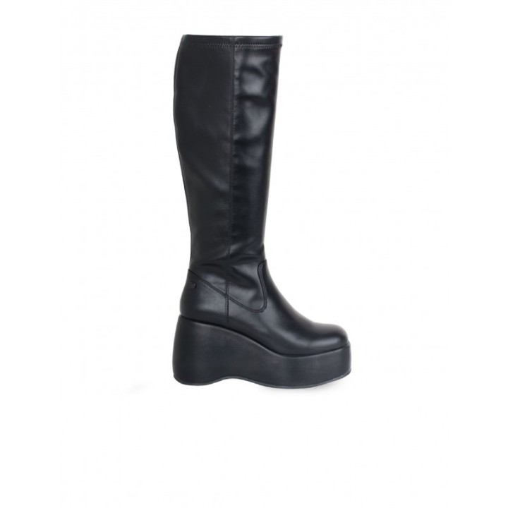 MUSTANG Botas Altas Maxi Plataforma Bloque Negras