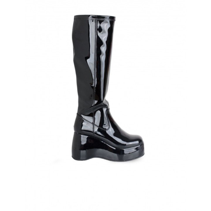 MUSTANG Botas Altas Maxi Plataforma Bloque Charol