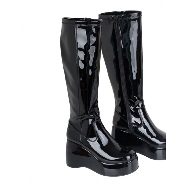 MUSTANG Botas Altas Maxi Plataforma Bloque Charol