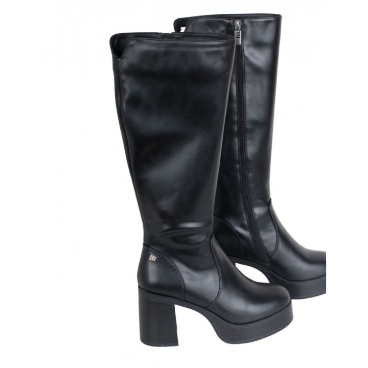 MUSTANG Botas Altas Tacon Ancho Plataforma
