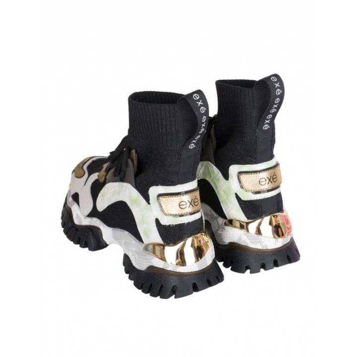 EXe Zapatillas Plataforma Calcetin Altas