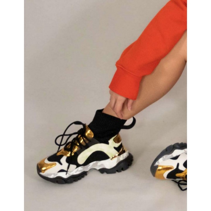 EXe Zapatillas Plataforma Calcetin Altas