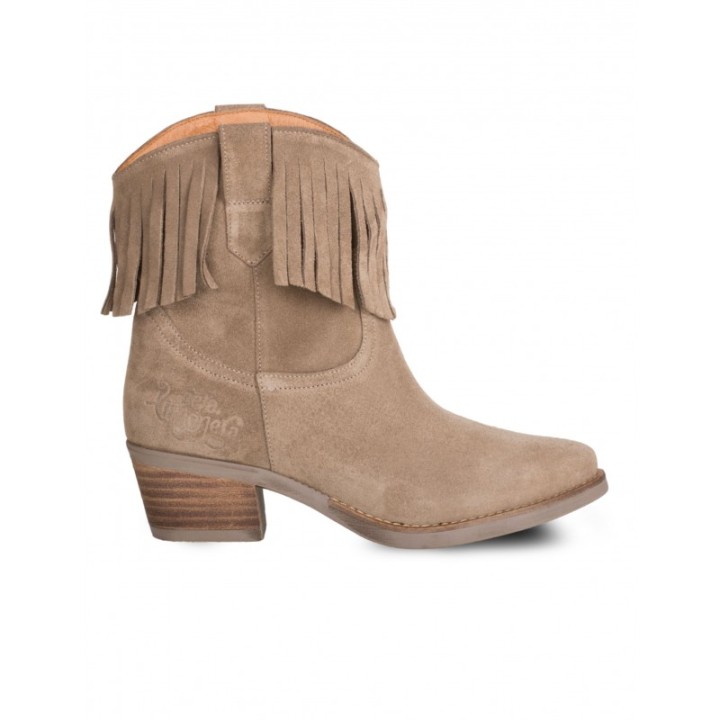 Botines Camperos Flecos Taupe PERA LIMONERA