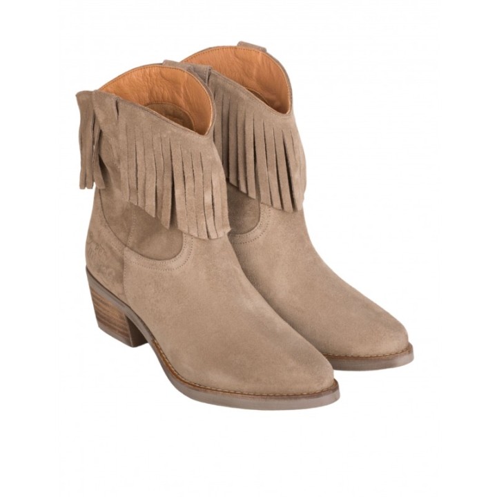 Botines Camperos Flecos Taupe PERA LIMONERA