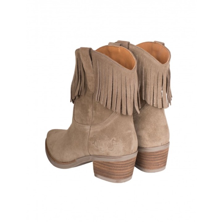 Botines Camperos Flecos Taupe PERA LIMONERA