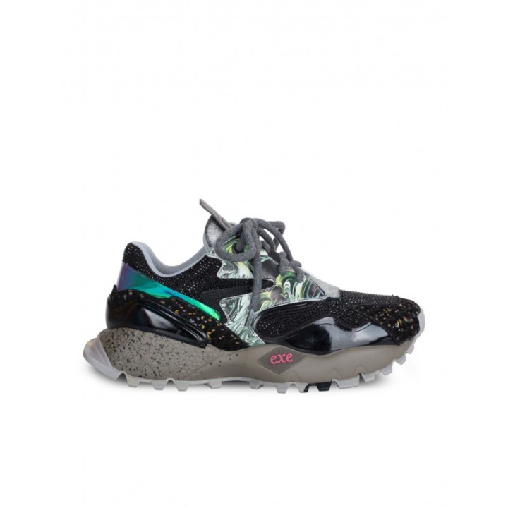 EXe Zapatillas Plataforma Negras