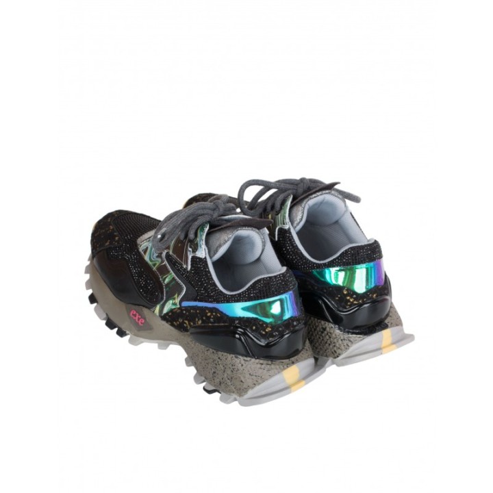 EXe Zapatillas Plataforma Negras
