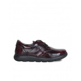 Zapatos Cordones Charol Burdeos FLUCHOS