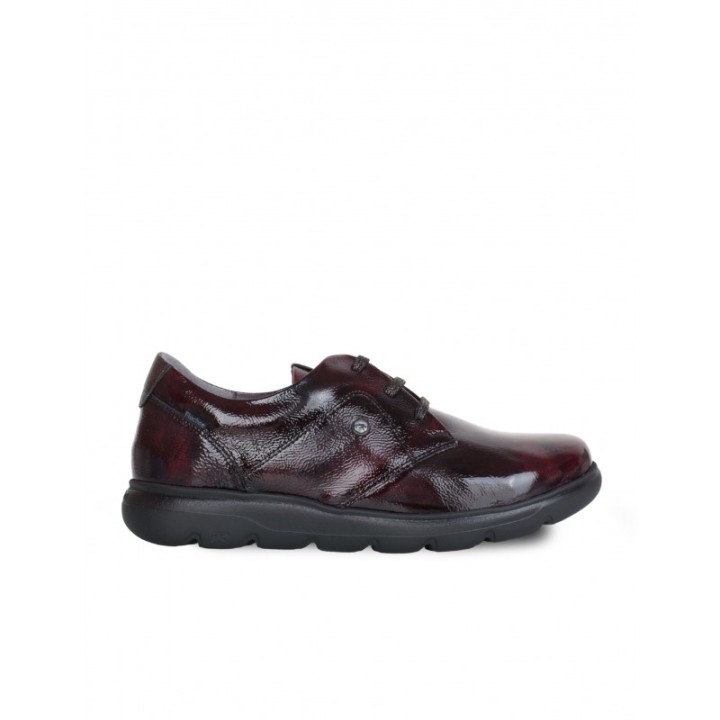 Zapatos Cordones Charol Burdeos FLUCHOS