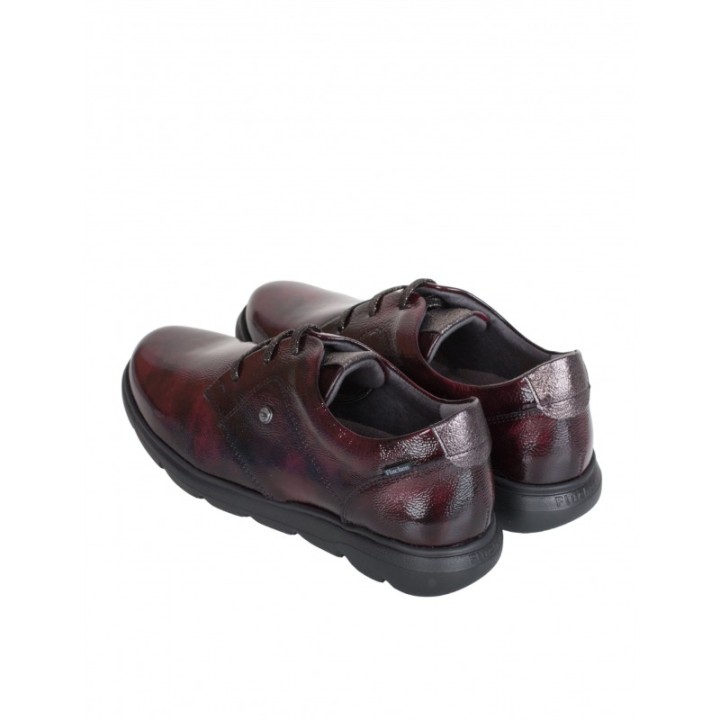 Zapatos Cordones Charol Burdeos FLUCHOS