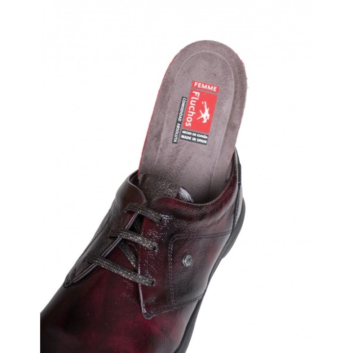 Zapatos Cordones Charol Burdeos FLUCHOS
