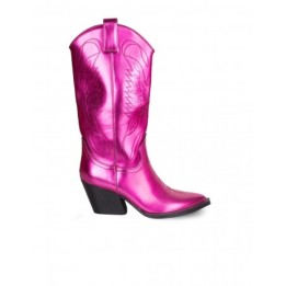Botas Camperas Metalizadas Rosas