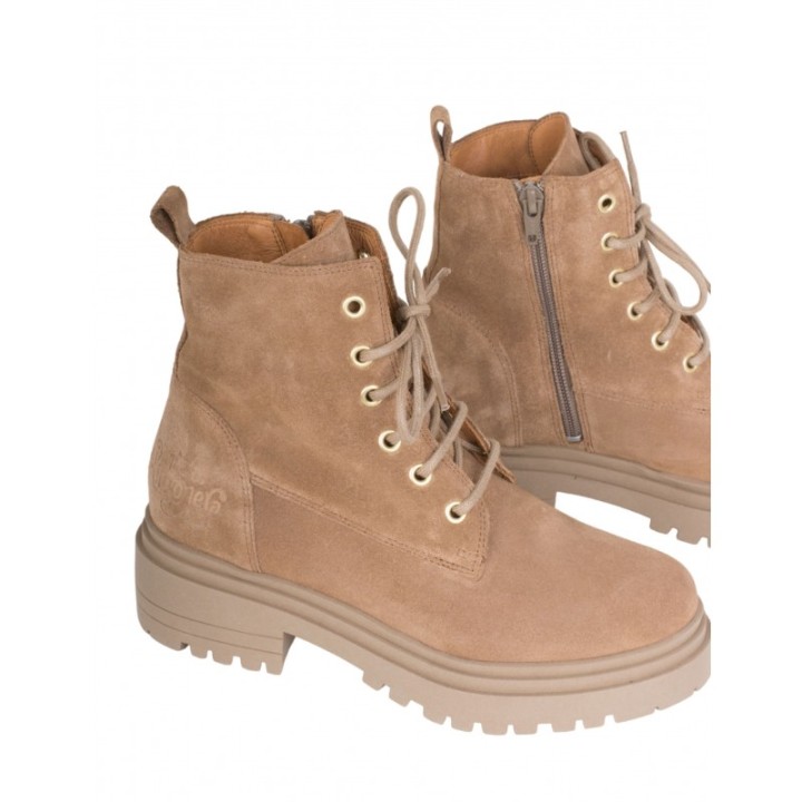 Botas Militares Cordones Cuero PERA LIMONERA