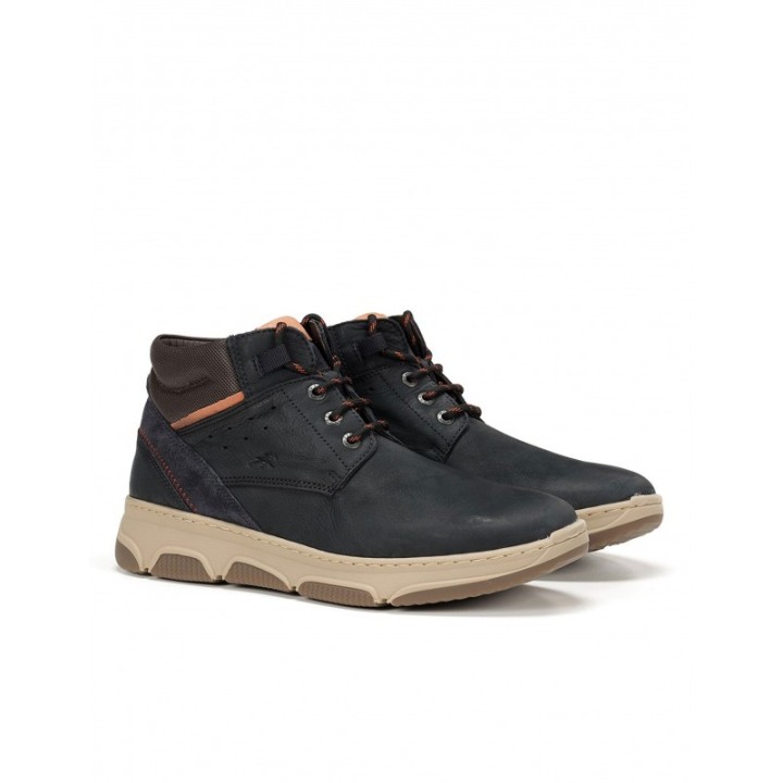 Botines Cordones Sport Piel Azules FLUCHOS
