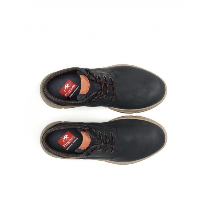 Botines Cordones Sport Piel Azules FLUCHOS