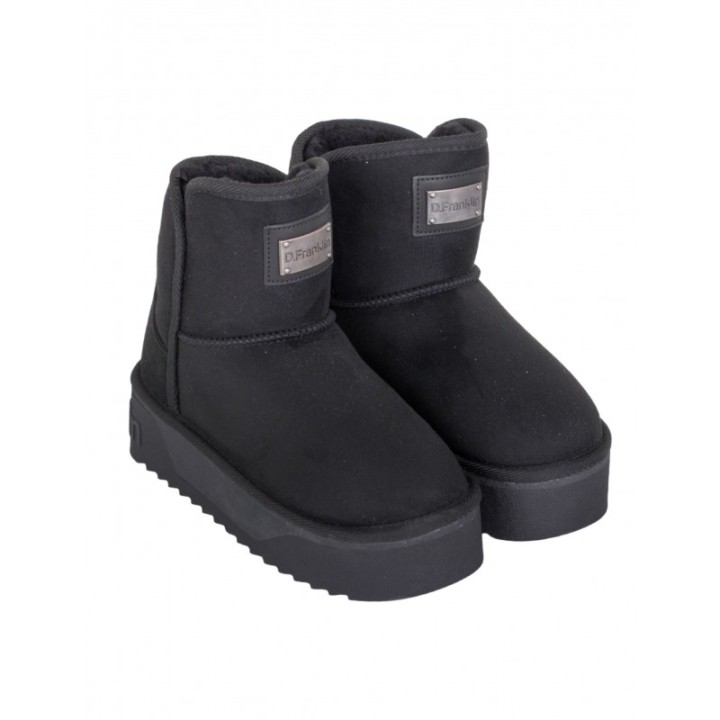 Botas Pelo Plataforma Negras D FRANKLIN
