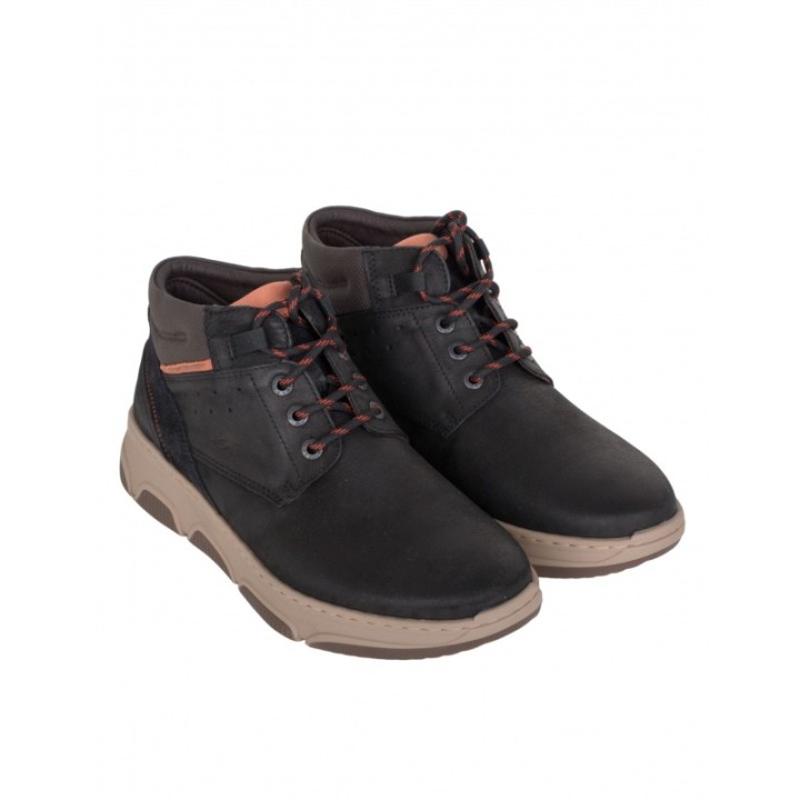 Botines Cordones Sport Piel Negros FLUCHOS