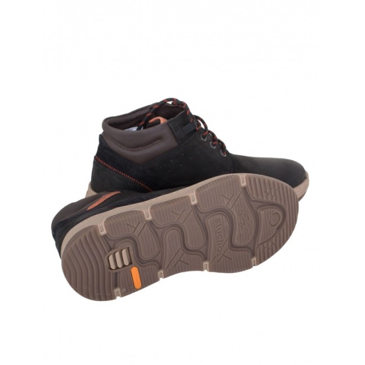 Botines Cordones Sport Piel Negros FLUCHOS