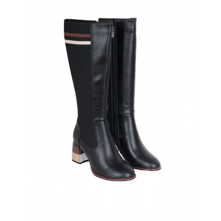 Botas Altas Calcetin Tacon Original Retro