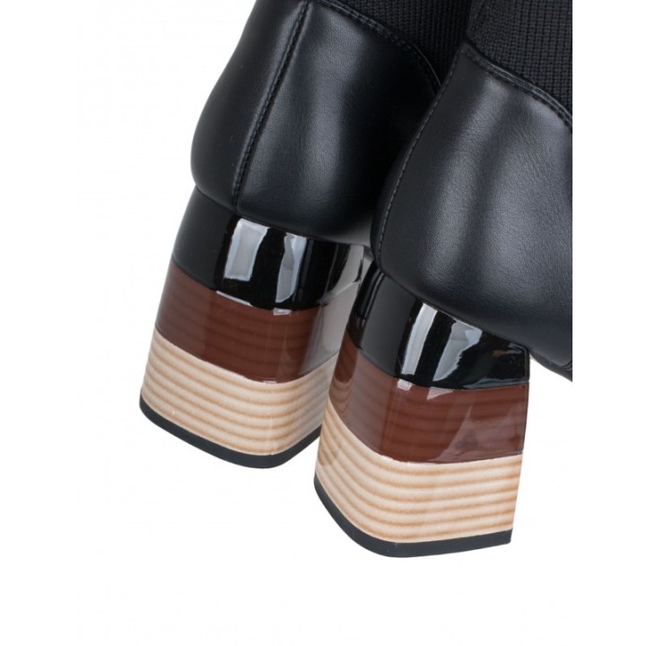 Botas Altas Calcetin Tacon Original Retro