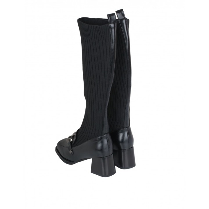 Botas Altas Calcetin Mocasin Cadena