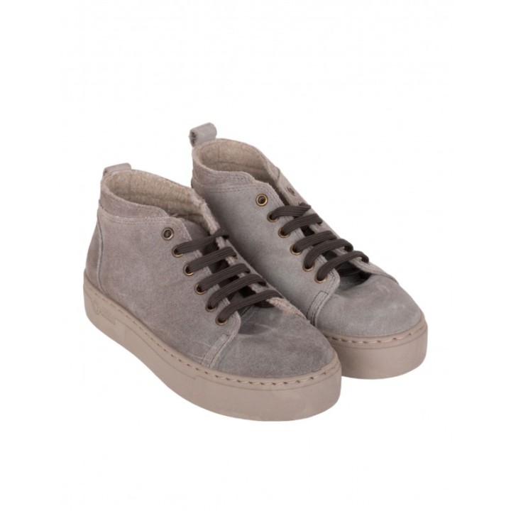 Botines Cordones Plataforma Taupe NATURAL WORLD