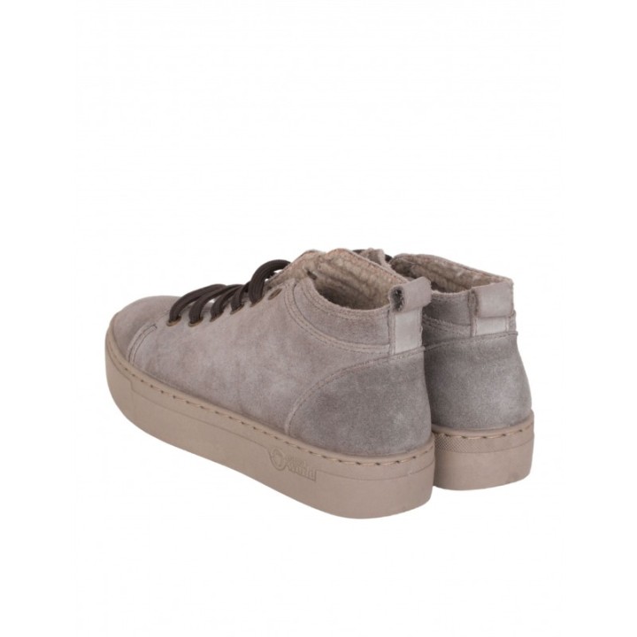 Botines Cordones Plataforma Taupe NATURAL WORLD