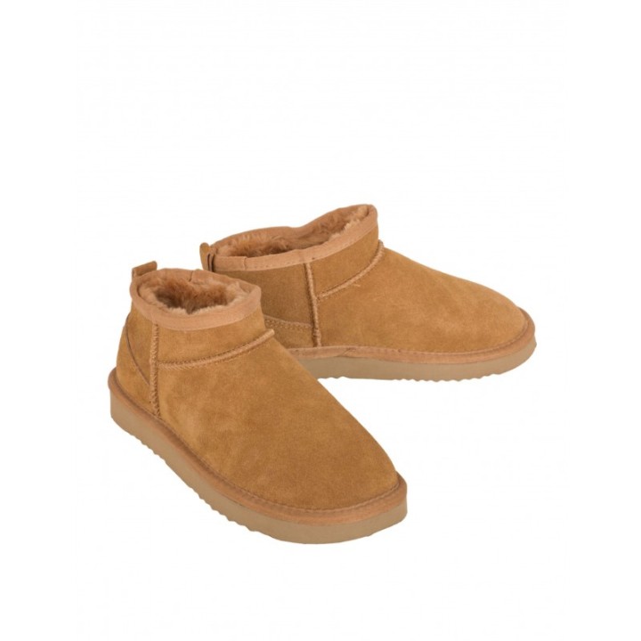 Botas Tobilleras Pelo Cuero NATURAL WORLD