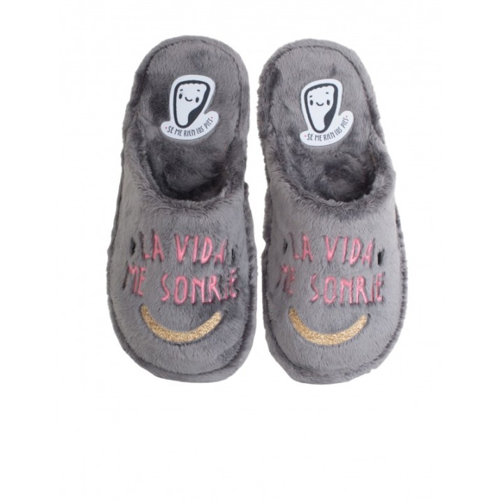 Zapatillas Casa Frase Sonrie SE ME RiEN LOS PIES