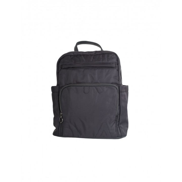 Mochila Cuadrada Nylon Negra