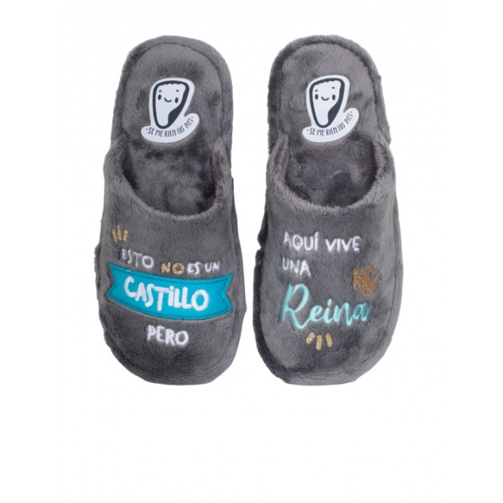 Zapatillas Casa Frase Aqui Vive Una Reina SE ME RiEN LOS PIES