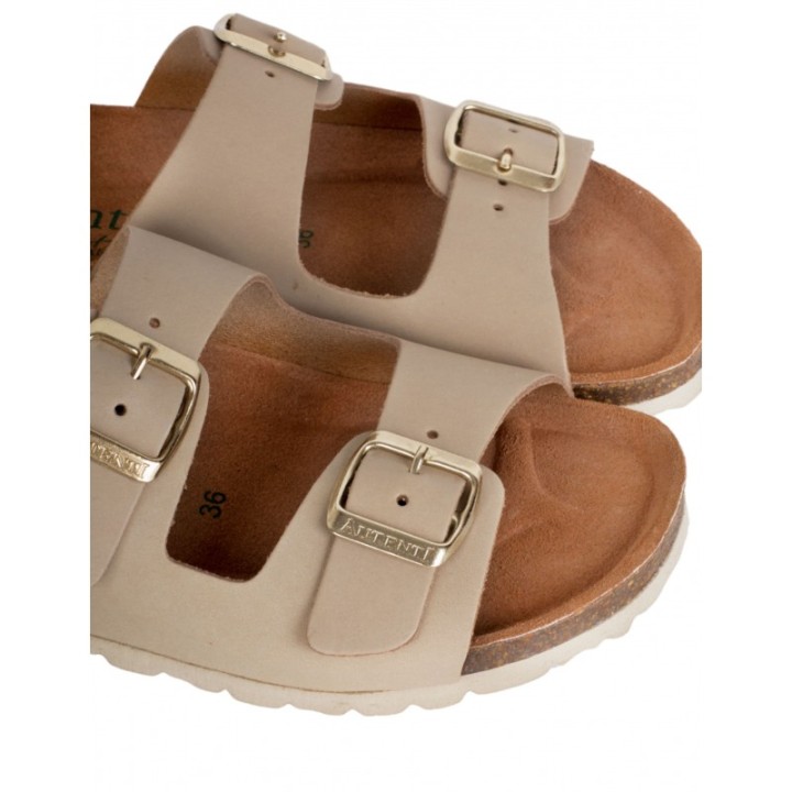 Sandalias Bio Hebillas Beige AUTENTI