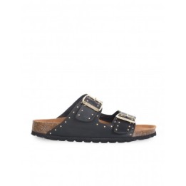 AUTENTI Sandalias Bio Hebillas Tachuelas Negras