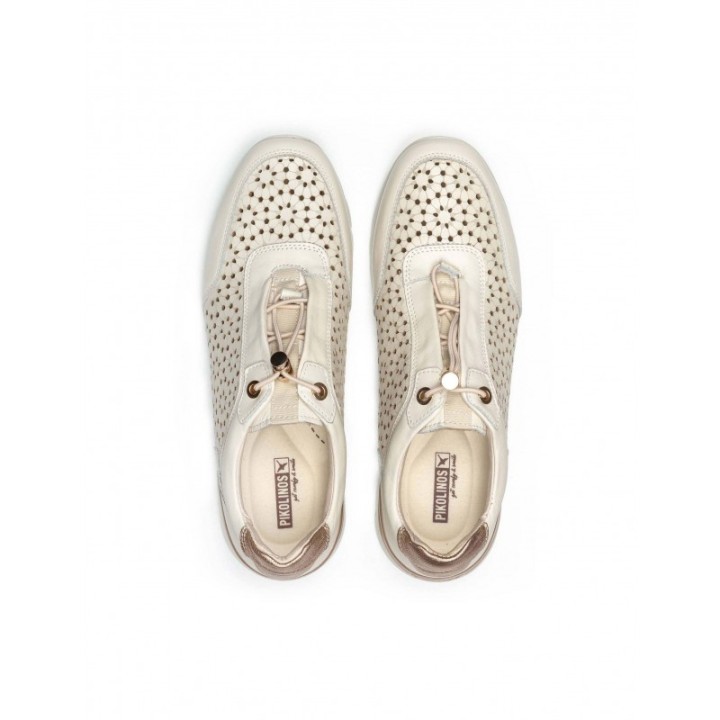 Zapatillas Vestir Caladas PIKOLINOS Beige