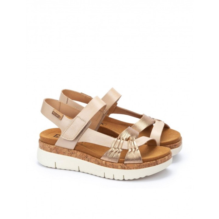 Sandalias Plataforma Tiras Rosa PIKOLINOS