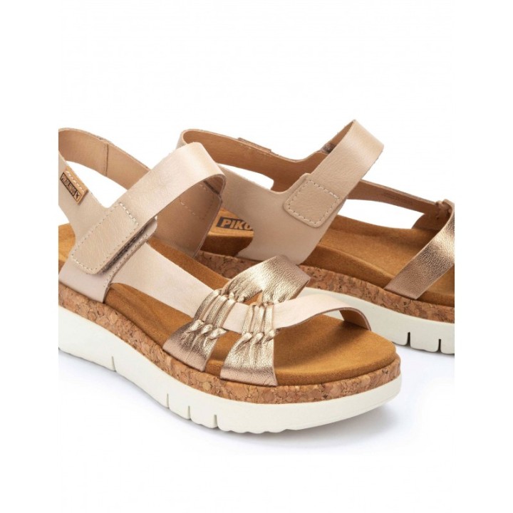Sandalias Plataforma Tiras Rosa PIKOLINOS
