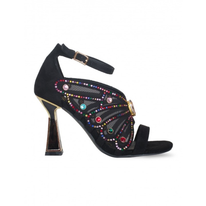 Sandalias Tacon Fiesta Mariposa