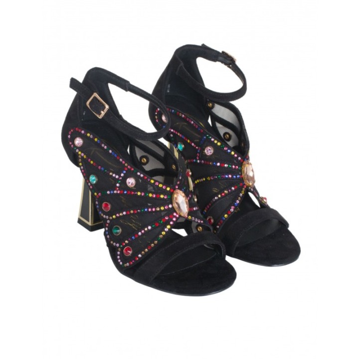 Sandalias Tacon Fiesta Mariposa