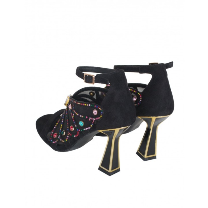 Sandalias Tacon Fiesta Mariposa