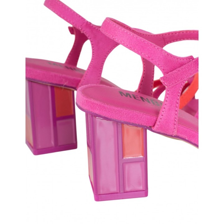 Sandalias Tacon Fucsia Fiesta