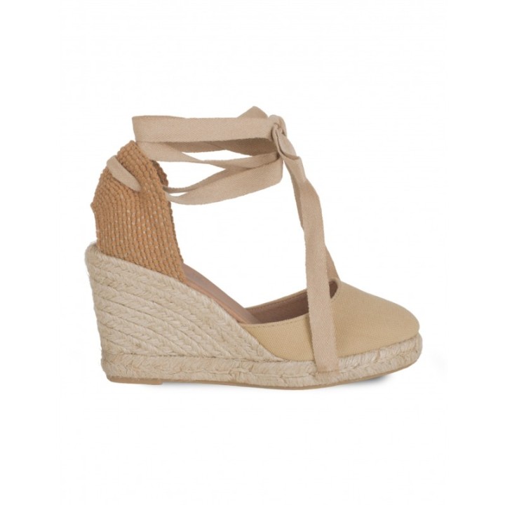 Alpargatas Cuna Cintas Beige PERA LIMONERA