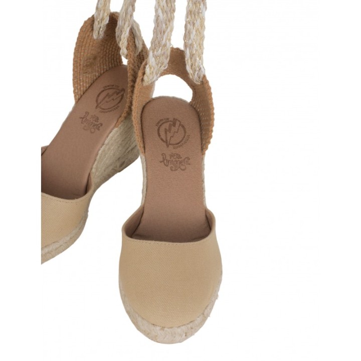 Alpargatas Cuna Cintas Beige PERA LIMONERA