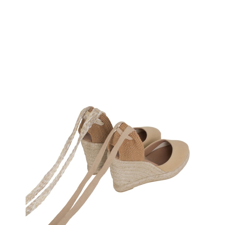 Alpargatas Cuna Cintas Beige PERA LIMONERA