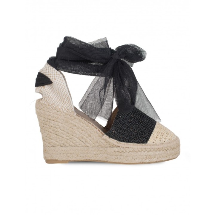 Alpargatas Cuna Crochet Bicolor PERA LIMONERA