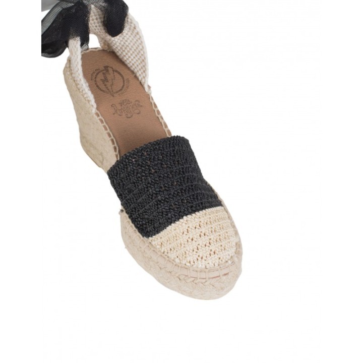 Alpargatas Cuna Crochet Bicolor PERA LIMONERA